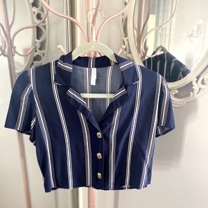 Button up crop top